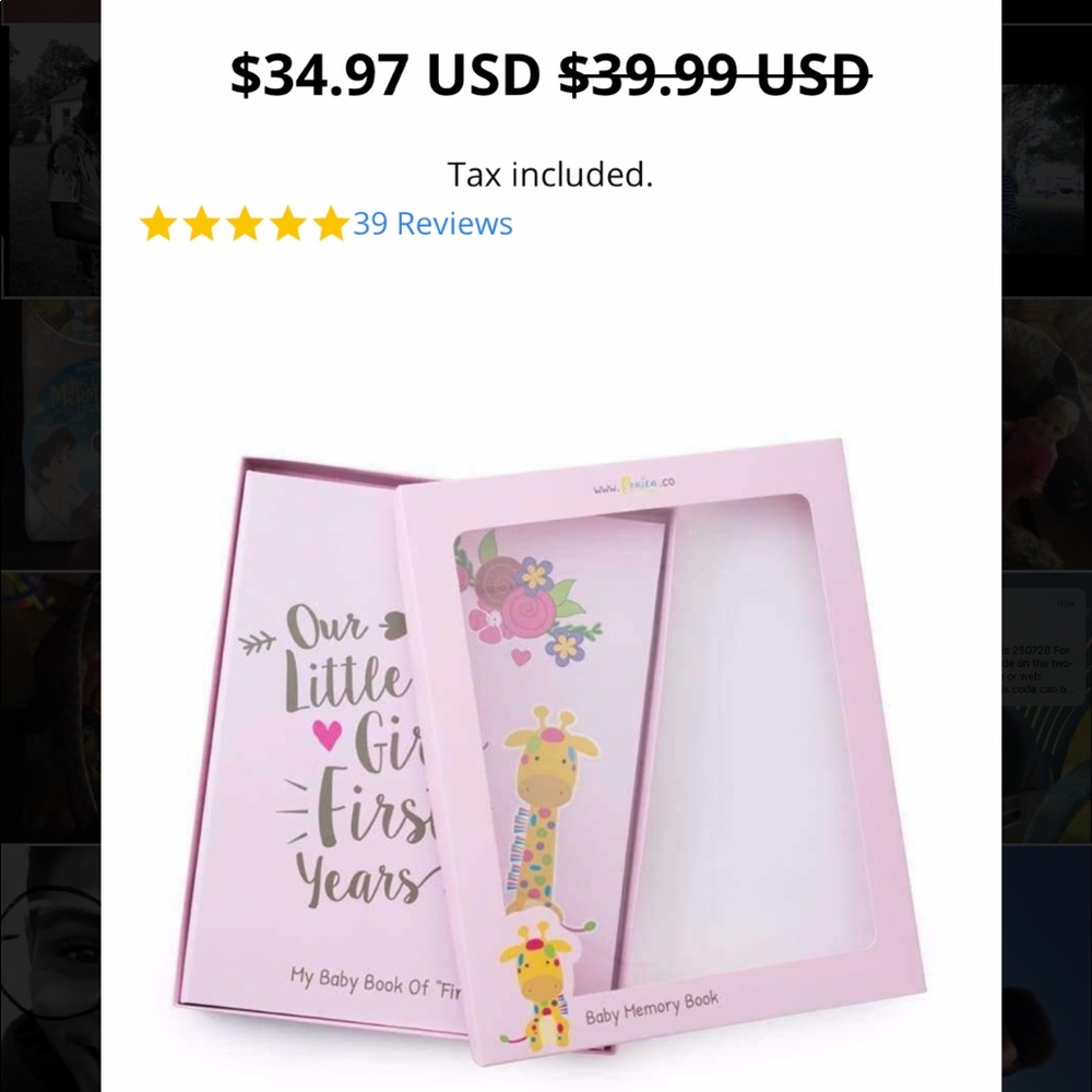 Unused Baby Girl Scrapbook
